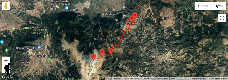 HONAZ DAĞI [2.571 m] - İzler